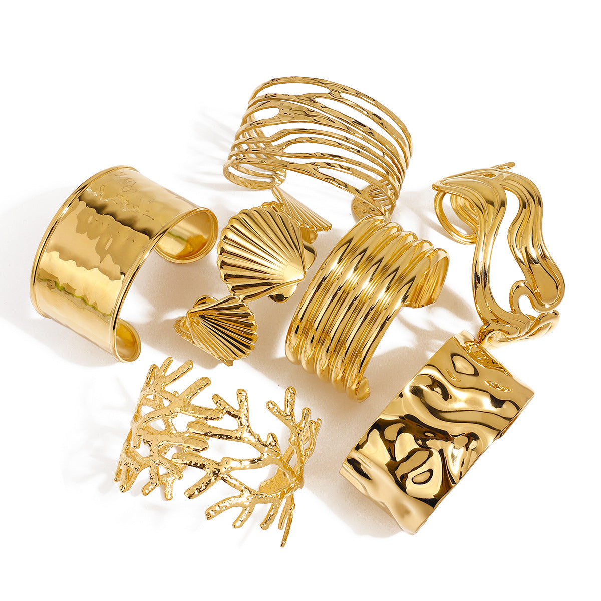 Luxury Stainless Steel Plated Shell Bracelet for Women