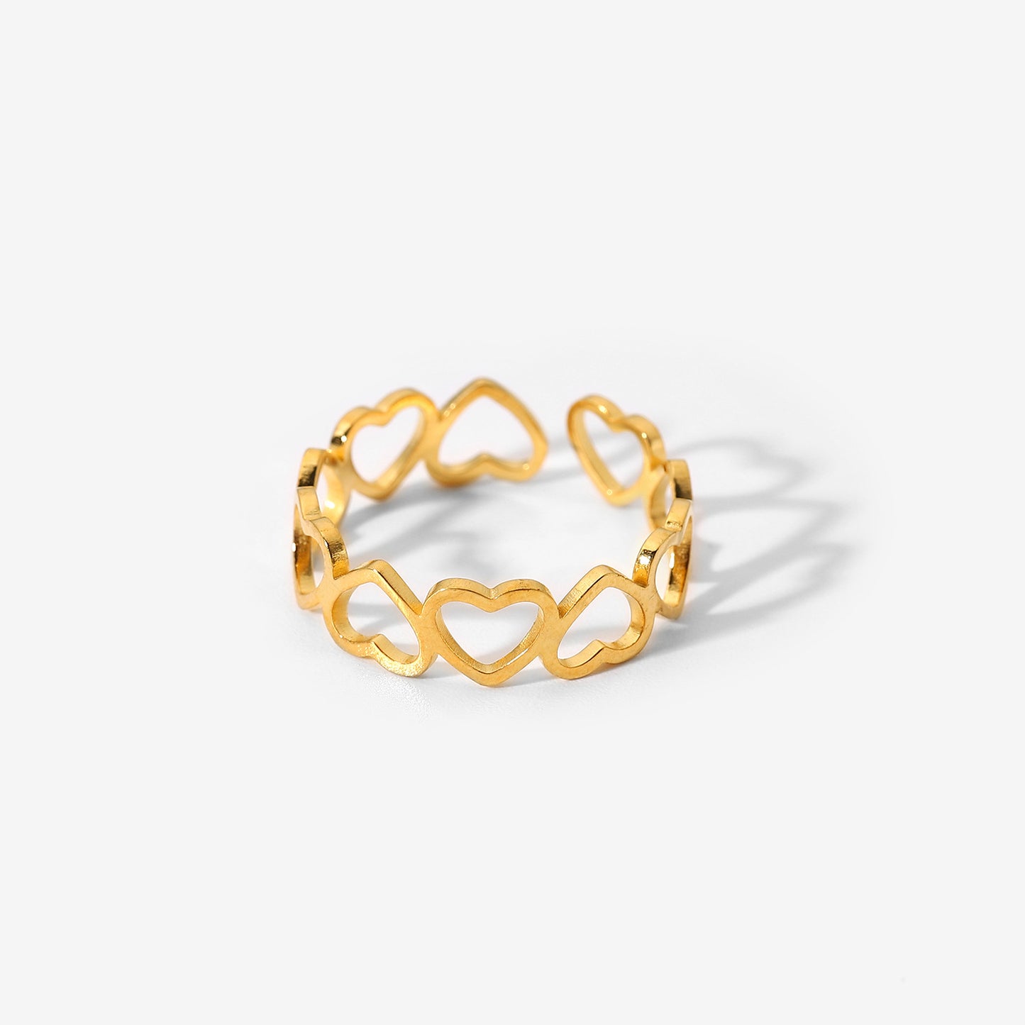 Heart Shaped Plated Stainless Steel and Titanium Steel Jewelry Set for Women