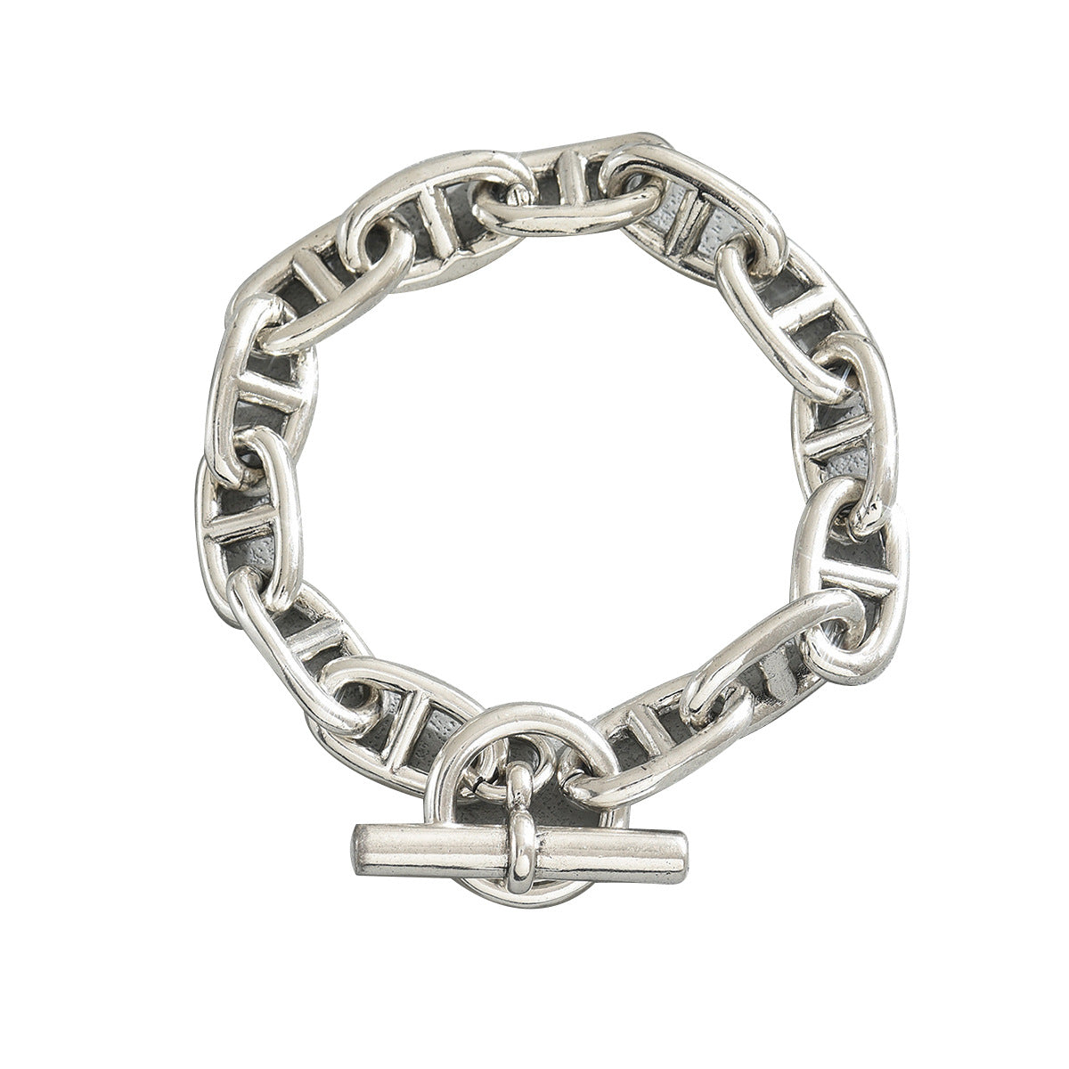 Bracciale a chiusura geometrica OT alla moda per uomo e donna, bracciale multistrato minimalista placcato rame