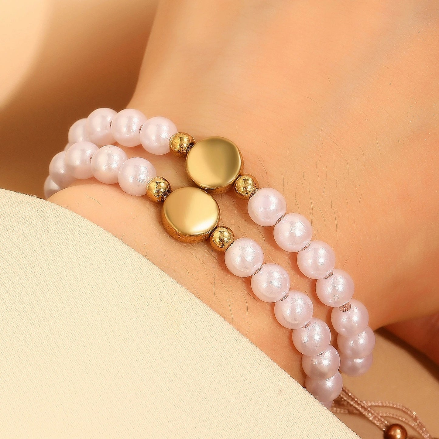 Casual Plated Animal Shape Shell Beaded Bracelet Unisex