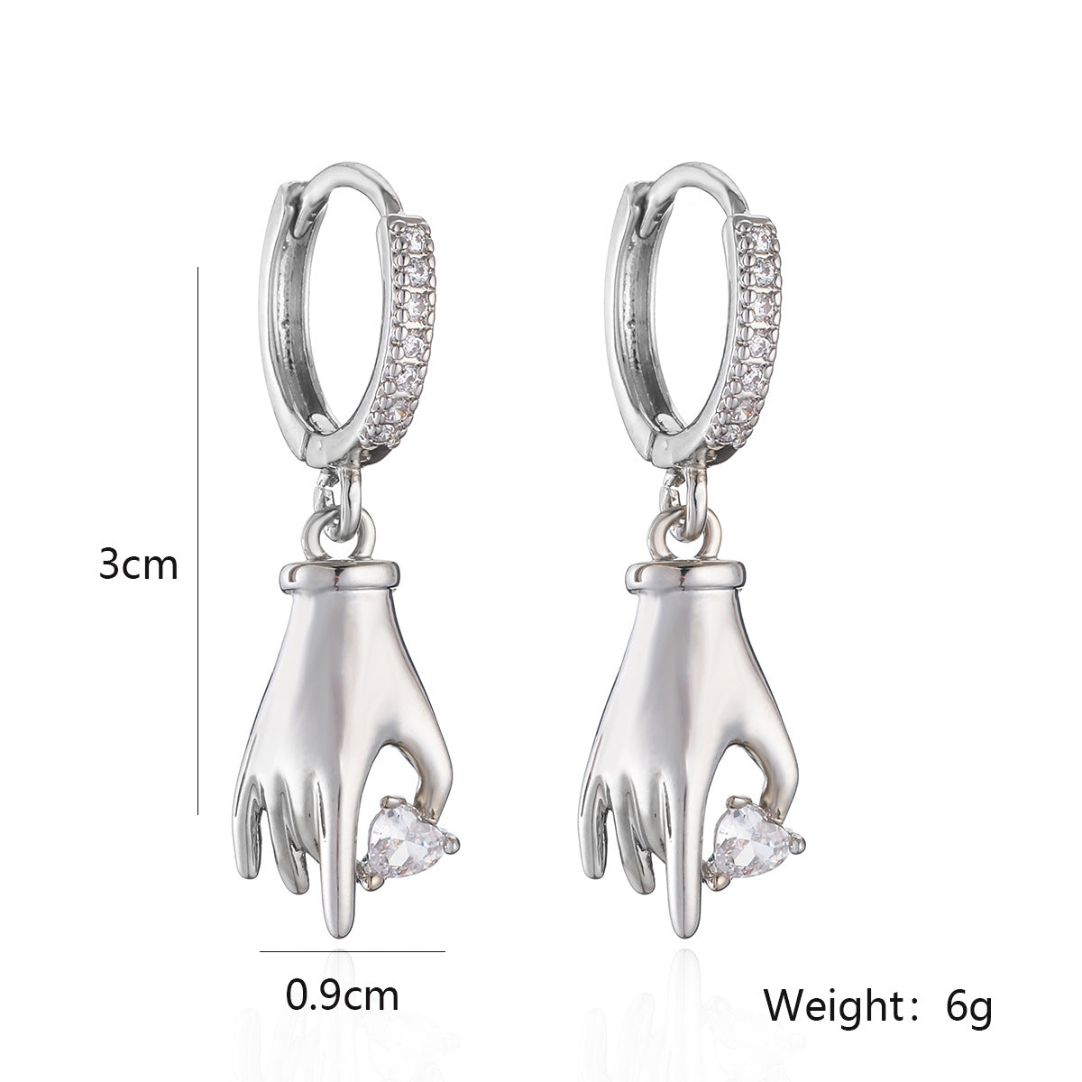 Orecchini Pendenti Geometrici Minimalisti in Rame con Placcatura in Oro e Dettagli in Zirconi per Donna