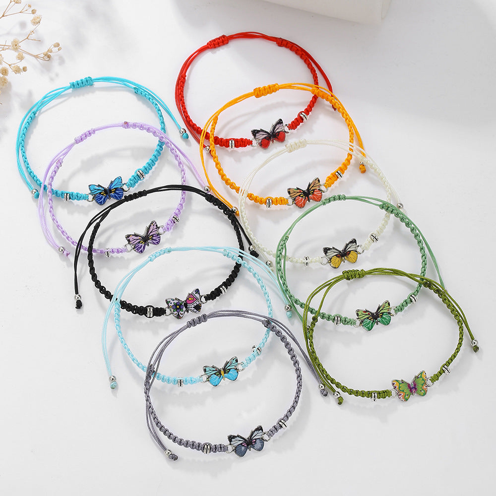 Geometric Butterfly Alloy Acrylic Bracelet