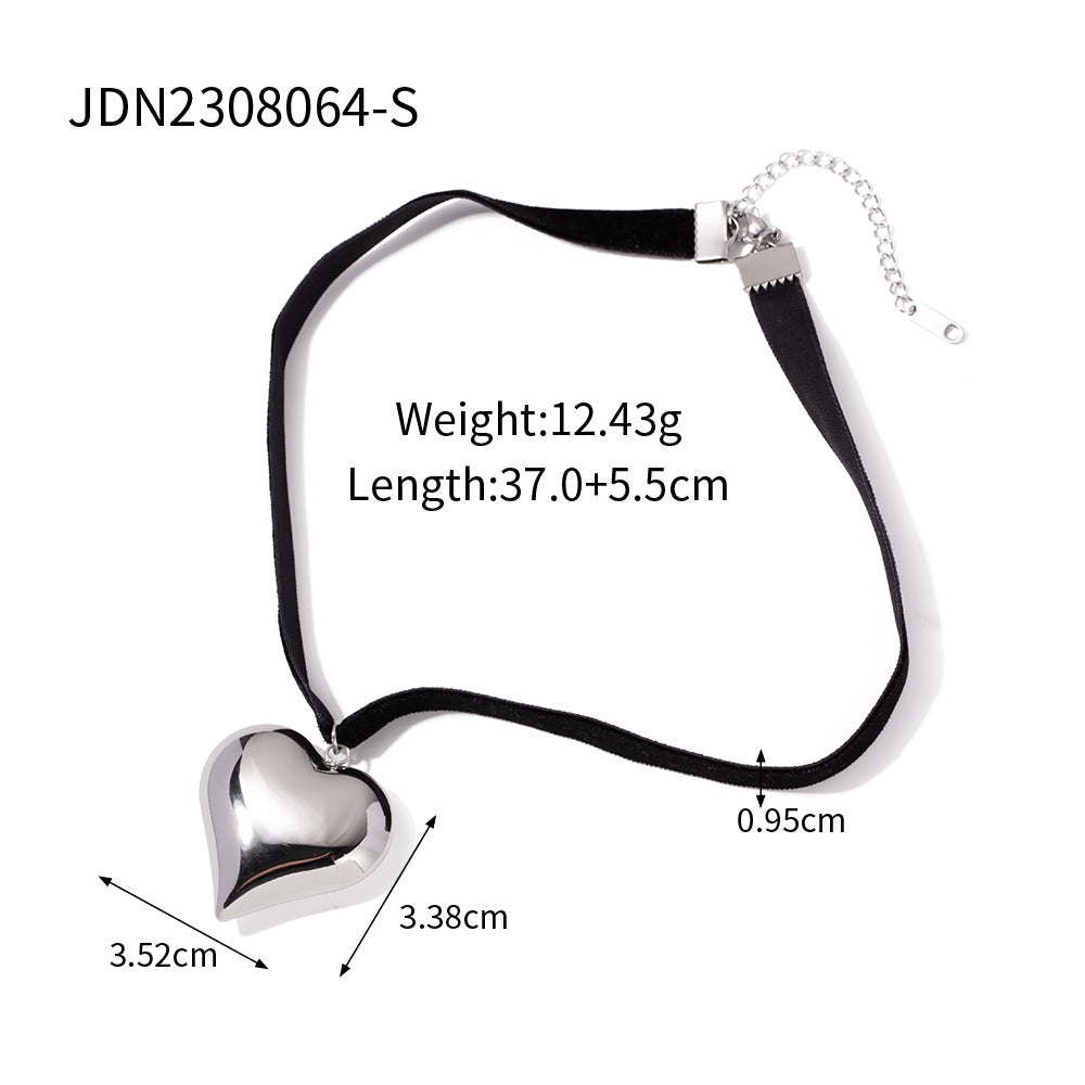 Trendy Ins Style 18K Gold Plated Stainless Steel Curved Tube Circle Pendant Necklace Unisex