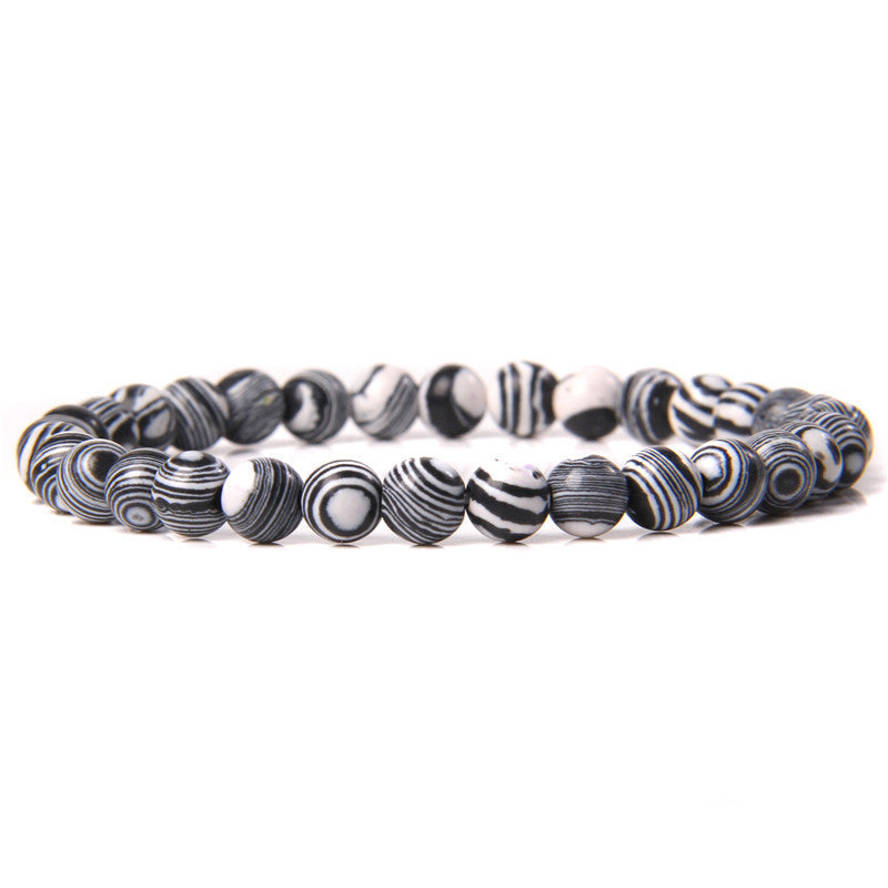 Elegant Casual Geometric Natural Agate Beaded Bracelet Unisex 6mm