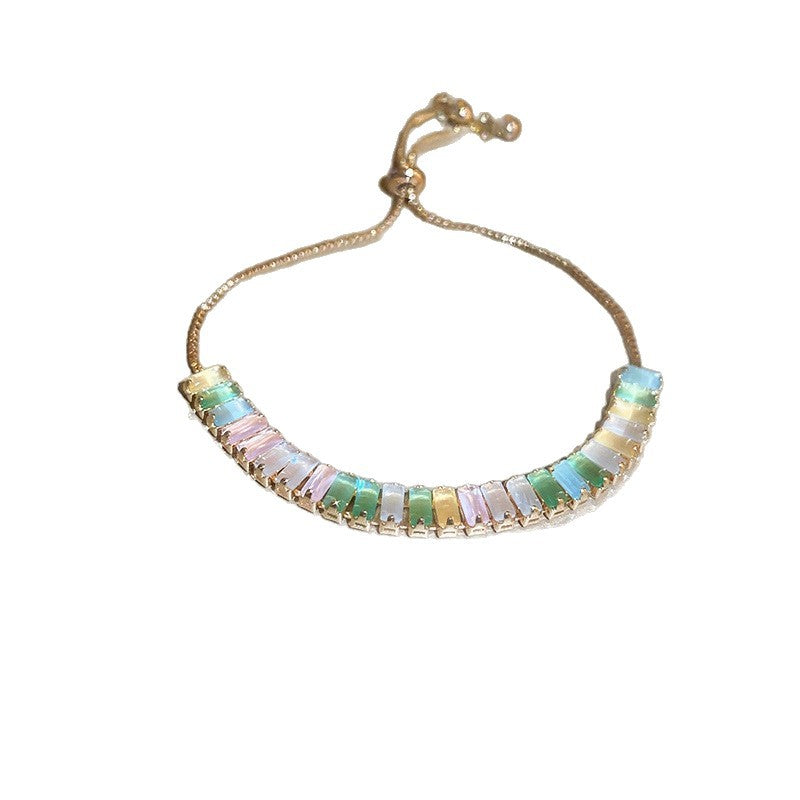 Elegant Gold Plated Brass Butterfly Floral Cubic Zirconia Bracelet for Women
