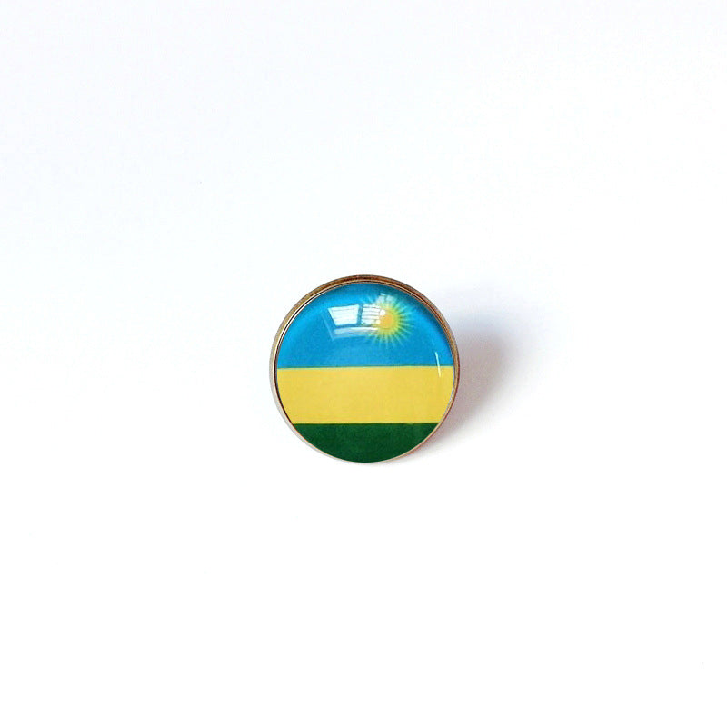 Pin de Solapa de Aleación Esmaltado Personalizado con Diseño de Bandera del Mundo para Hombres y Mujeres