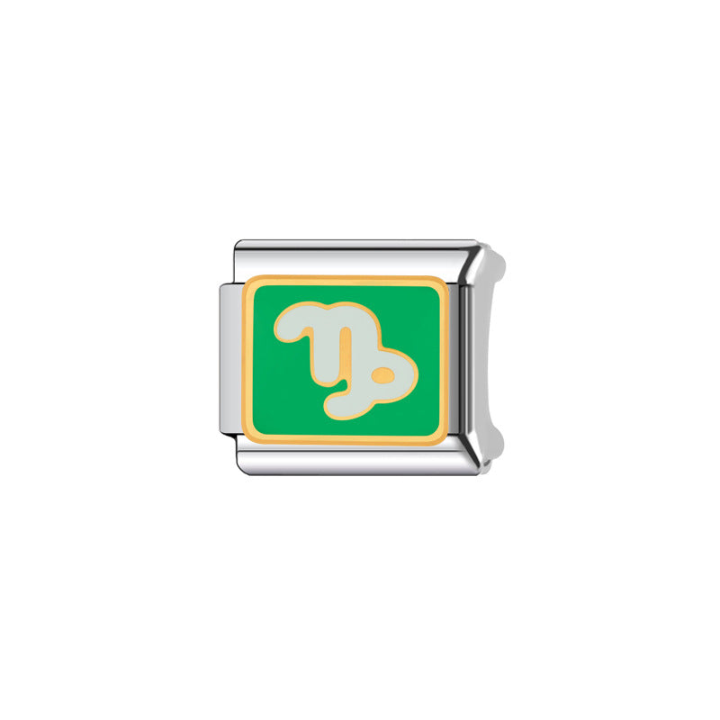 Sweet Cartoon Plated Stainless Steel DIY Charm Bar Bracelet Unisex Gift