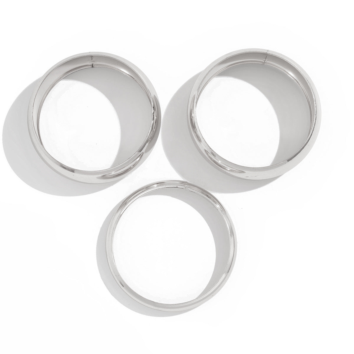 Stackable Round Plated Iron Bracelet Set