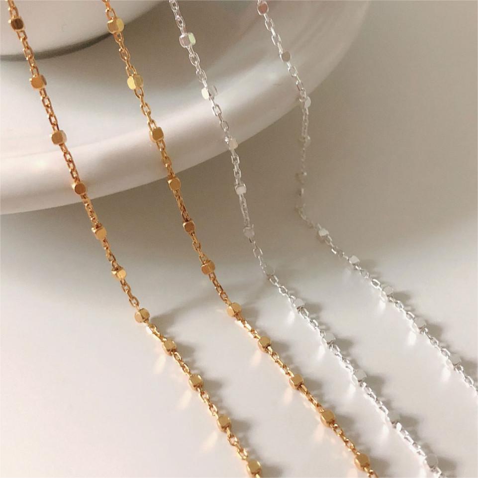Collar Minimalista de Plata Geométrica con Cadena Trenzada de Plata Esterlina 925 para Mujer