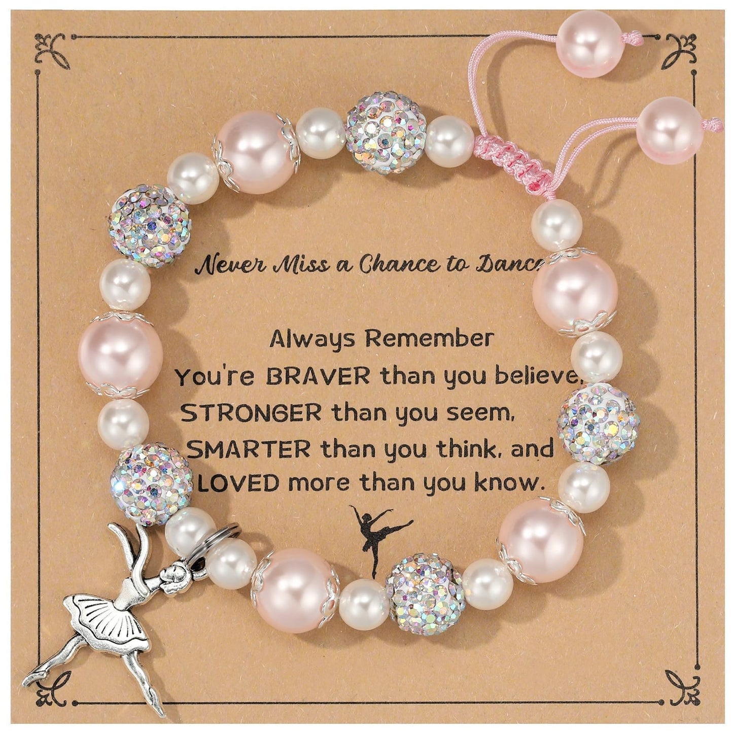 8mm Imitation Pearl Heart Woven Bracelet Unisex Fashion Jewelry Gift