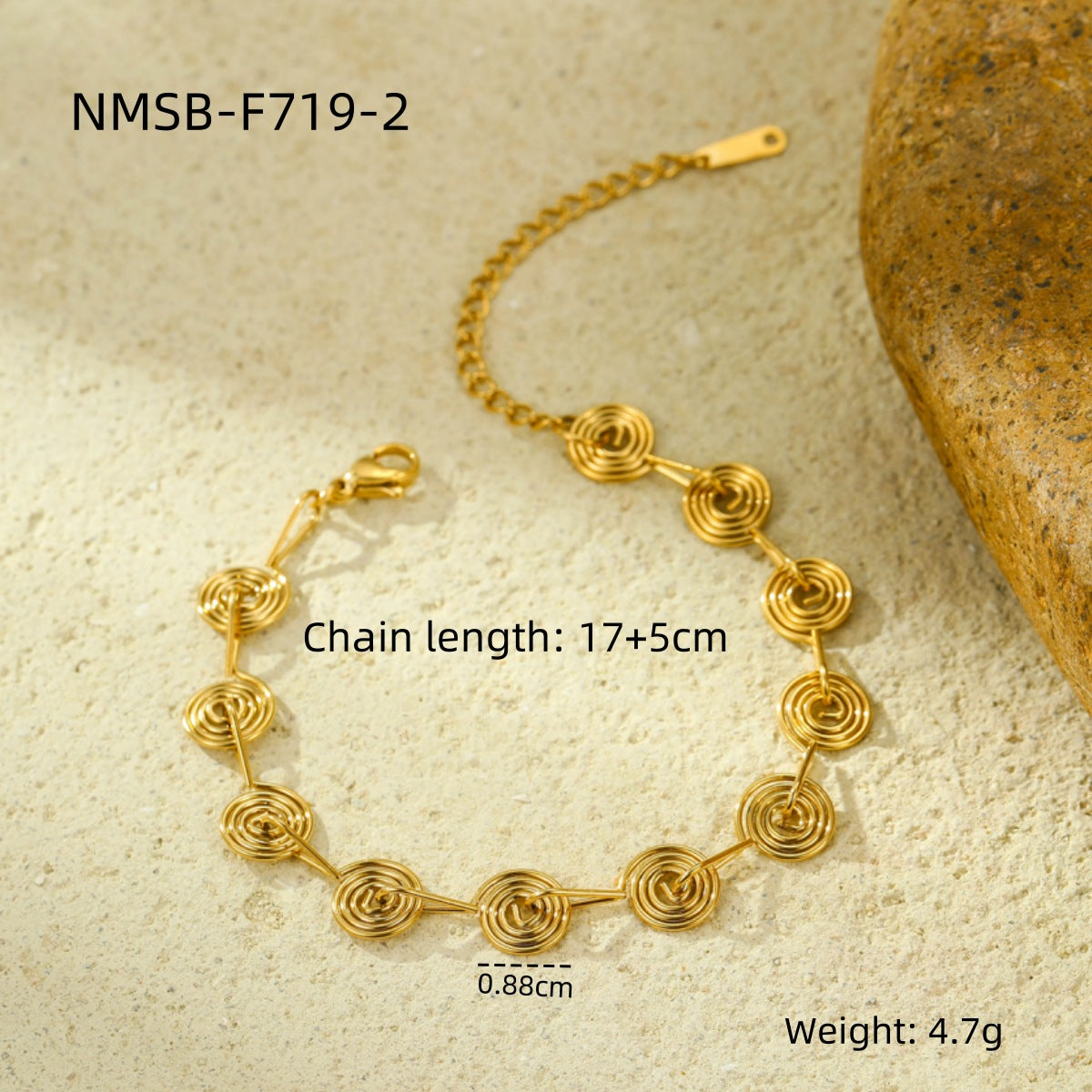 Collana a Spirale Geometrica in Acciaio Inossidabile con Finitura Placcata da Donna, Gioielli Minimalisti alla Moda da Ufficio