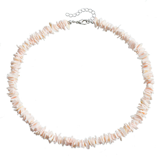 Fashion Geometric Irregular Seashell Pendant Necklace for Women with Electroplated Finish