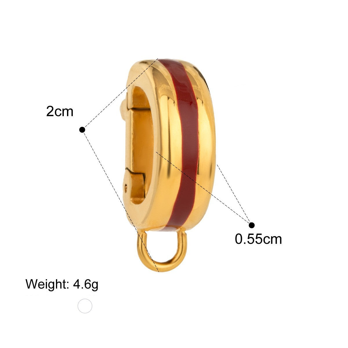 18K Gold Plated Stainless Steel Titanium Steel Bikini Charm Bar Connector
