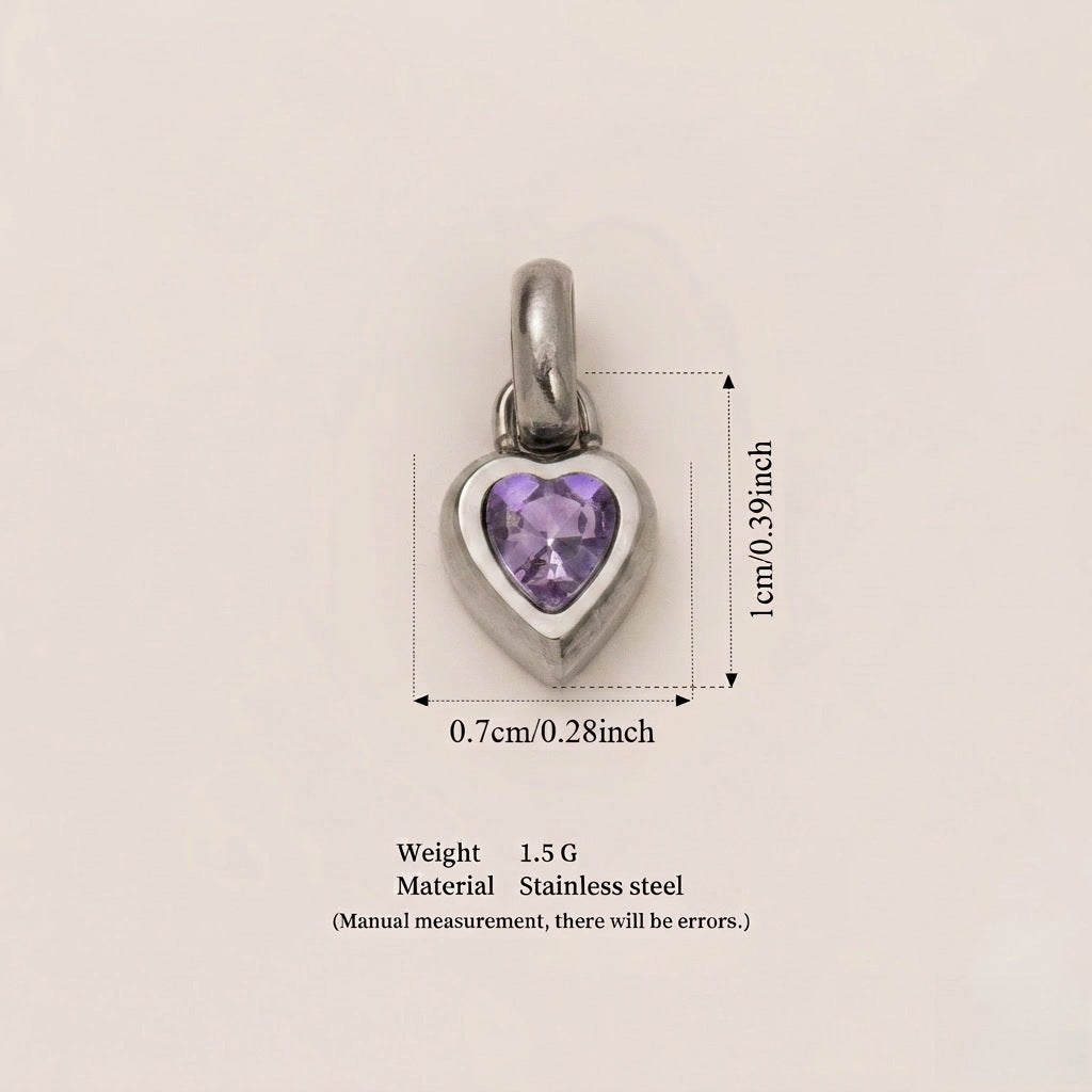 Minimalist Stainless Steel Heart Letter DIY Charm Bar Pendant Plated Necklace for Women