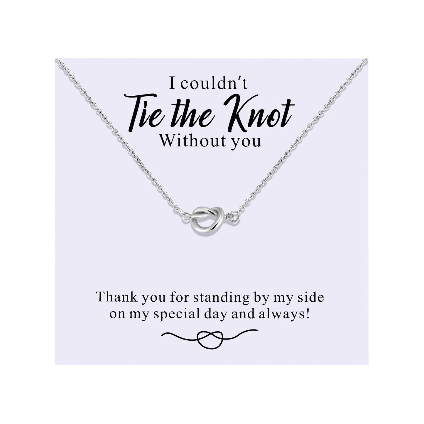 Elegant Heart Knot Stainless Steel Plated Pendant Necklace for Women