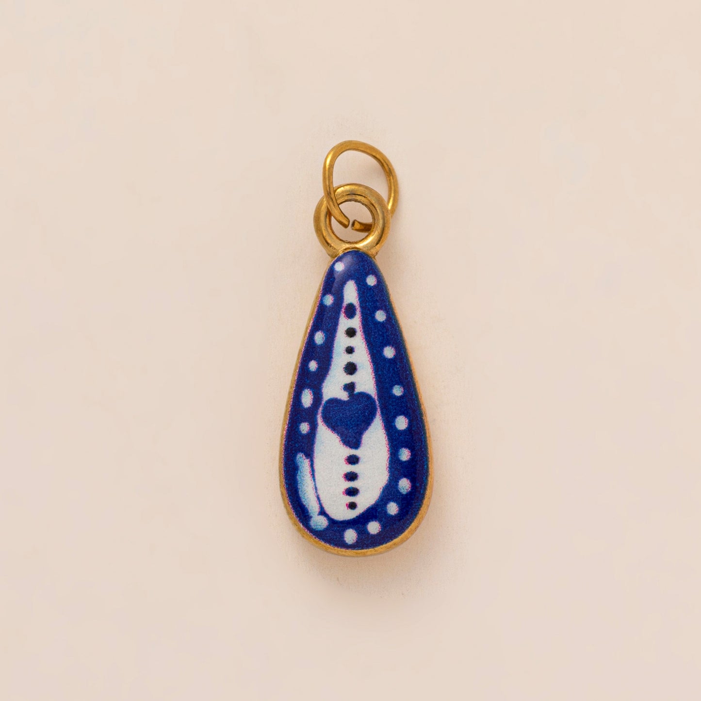 Vintage 18K Gold Plated Stainless Steel Heart Teardrop Charm Bar Necklace for Unisex
