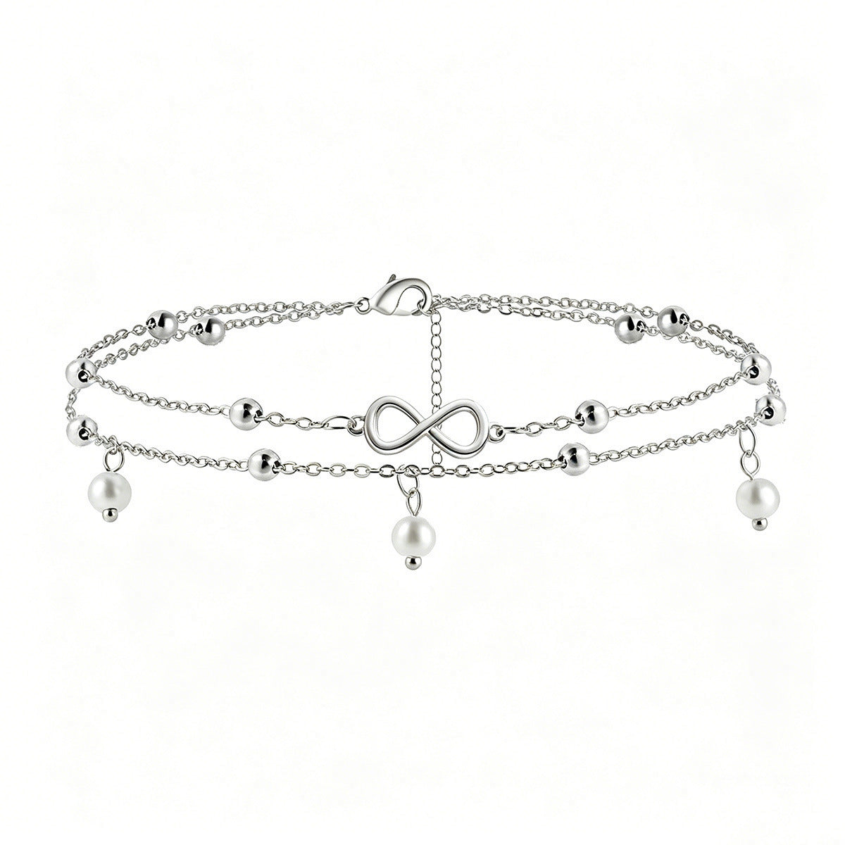 Bohemian Geometric Alloy Anklet for Women