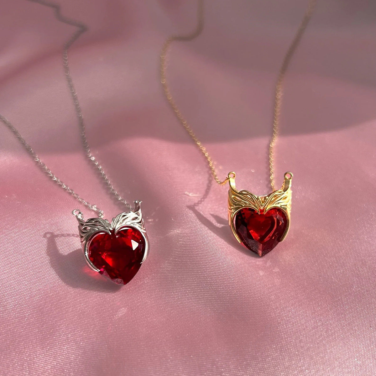 Personalized Heart-Shaped Stainless Steel Pendant Necklace with Zircon Inlay on O-Chain for Women