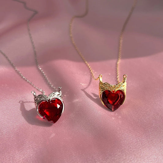 Collana con ciondolo a cuore personalizzato in acciaio inossidabile con intarsio di zirconi su catena a O per donna
