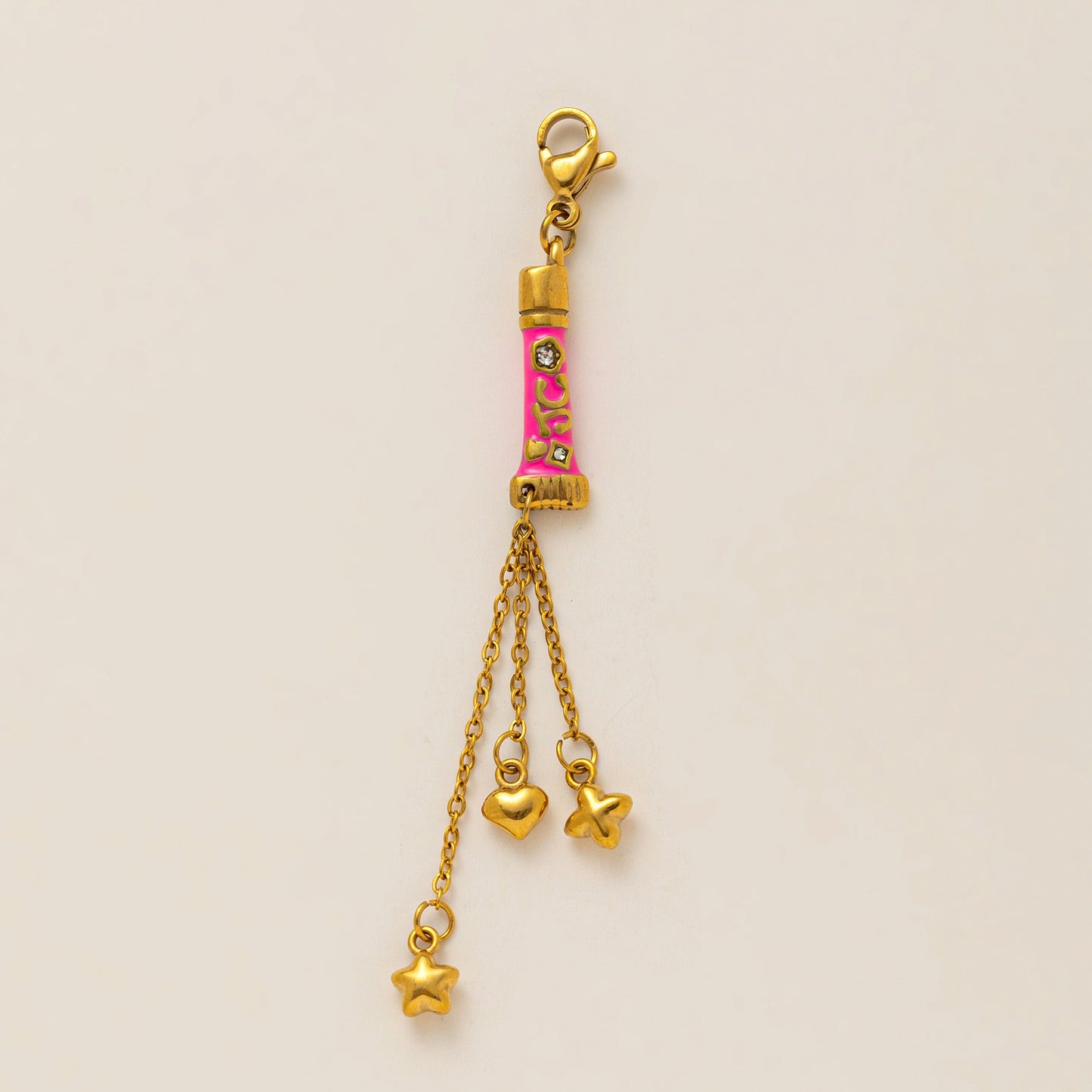 Vintage Gold Plated Stainless Steel Ceramic Moon Astronaut Charm Bar Necklace for Unisex