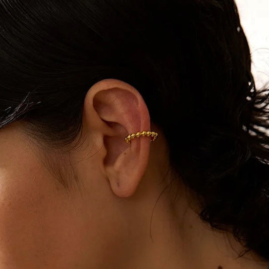 Orecchini a clip a U geometrici in acciaio inossidabile placcati oro per donna, senza piercing, eleganti e alla moda