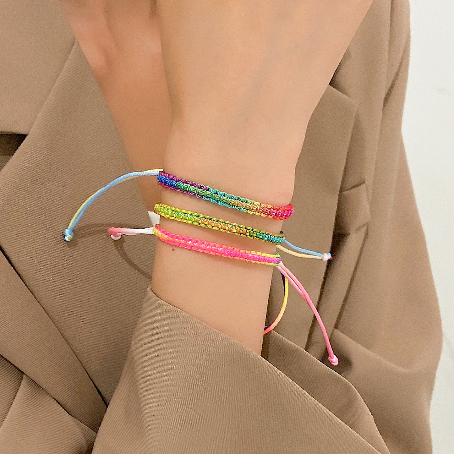 Minimalist Gradient Braided Rope Bracelet for Women