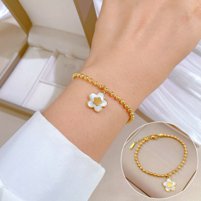 Zodiac Luxury Titanium Steel Gold Plated Bracelet with Cubic Zirconia for Unisex