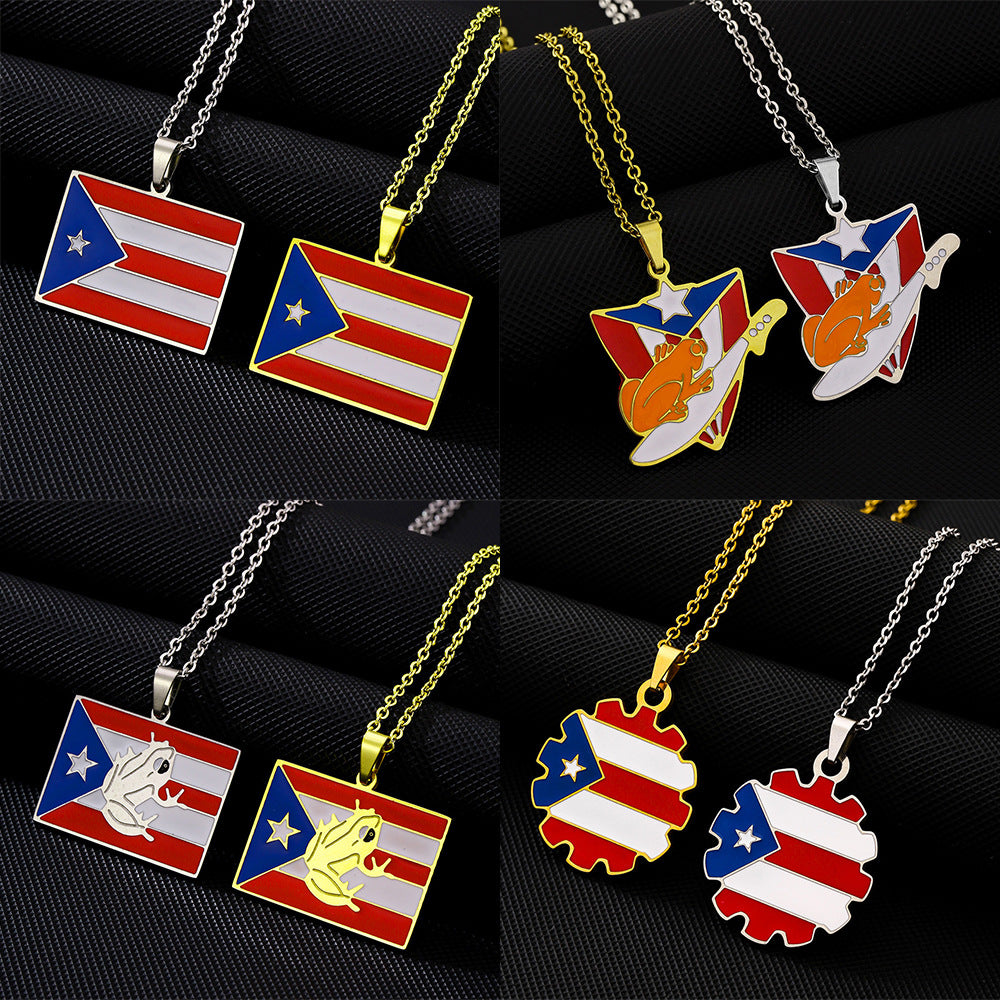 Collar O-Chain Vintage Geométrica de Acero Inoxidable Chapado para Unisex con Acabado Esmaltado