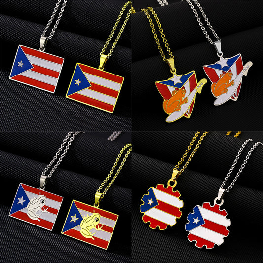 Vintage Geometric Titanium Steel Plated O-Chain Necklace for Unisex with Enamel Finish