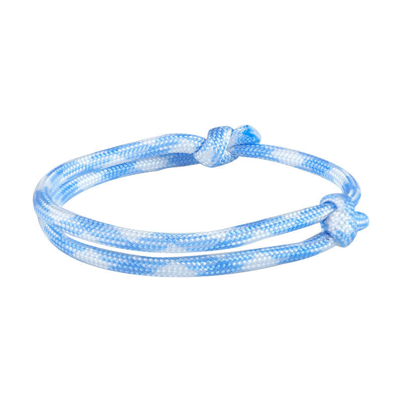 Fashion Geometric Star Pattern Woven Friendship Bracelet Adjustable Cord Handmade Gift for Teens Unisex