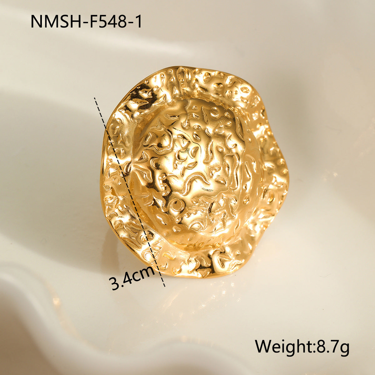 Anillo minimalista de acero de titanio con forma de lazo, incrustaciones de perlas simuladas y chapado en oro de 18 quilates para mujer