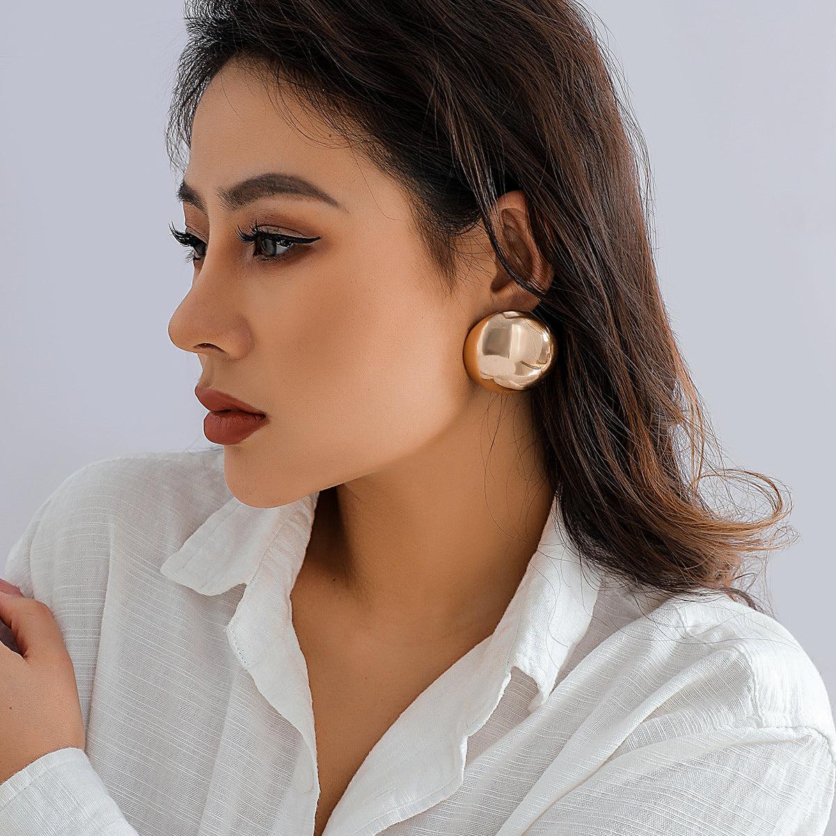 Punk Hip-hop Geometric Plated Iron Earrings