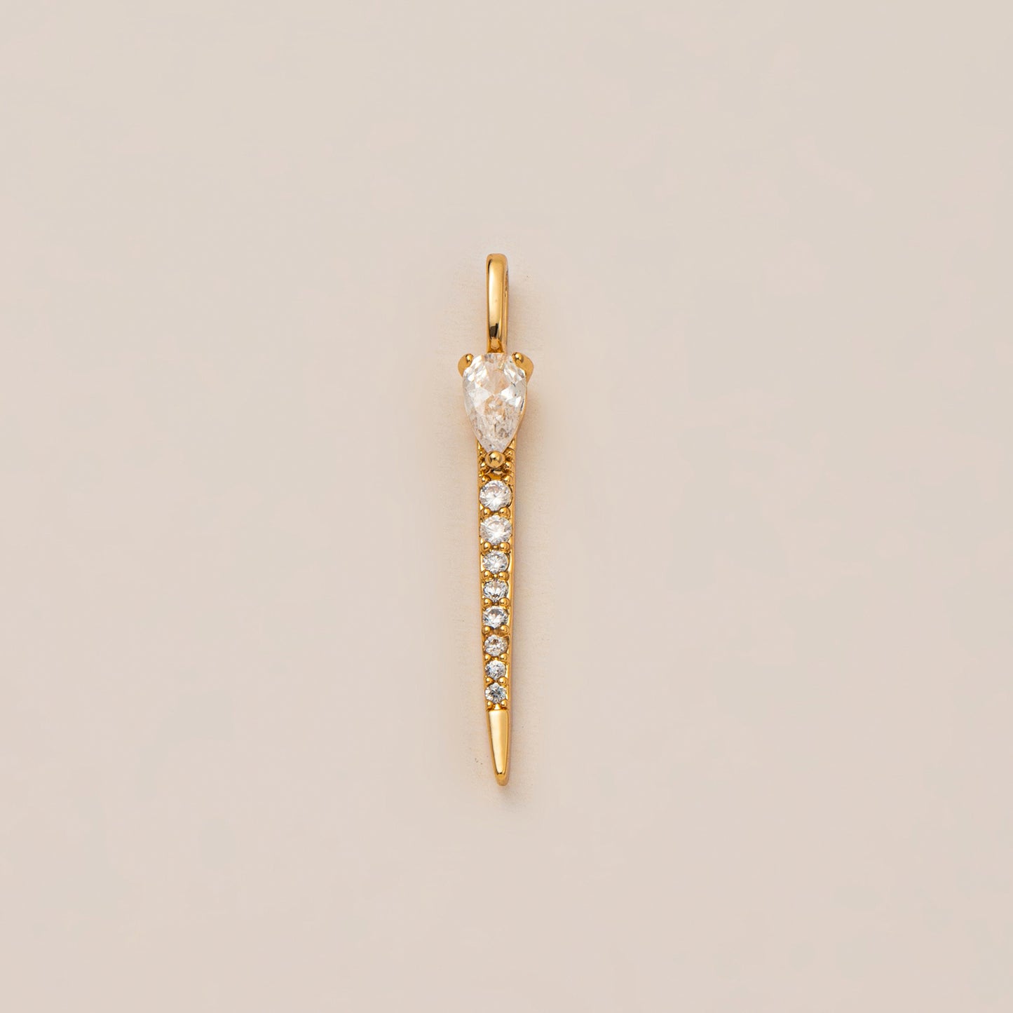 Minimalist Heart Geometric Brass Plated Pendant Necklace