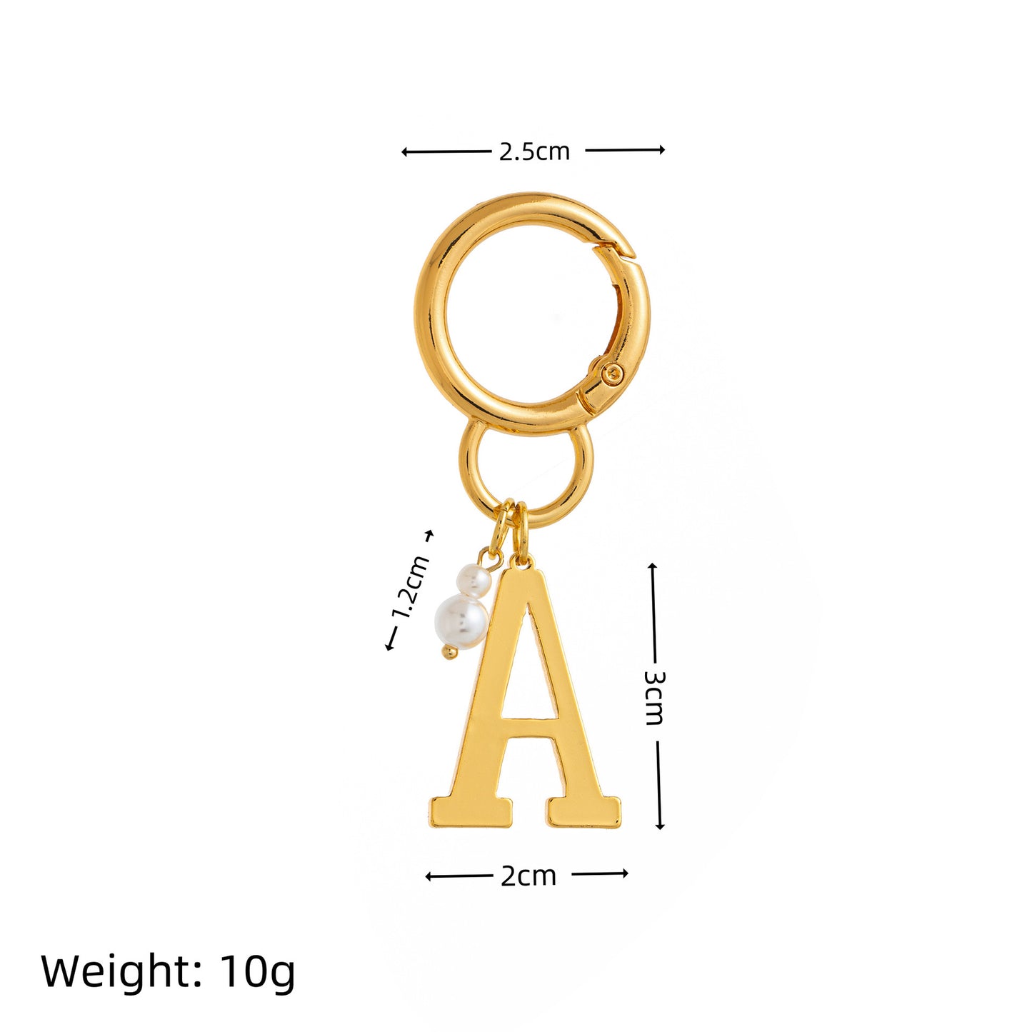Sweet Striped Brass 18K Gold Plated Charm Bar