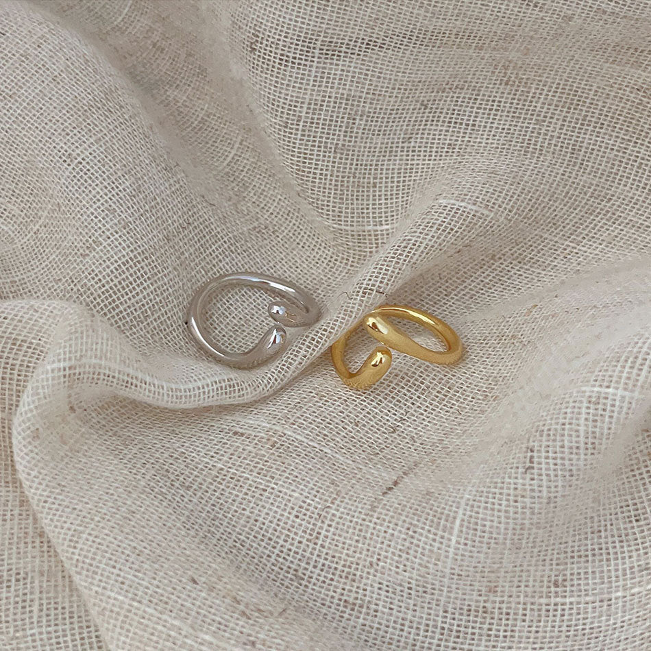 925 Sterling Silver Women's Minimalist Geometric Number Ring Fashion Jewelry