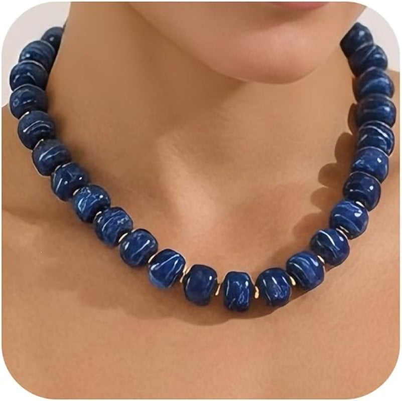 Bohemian Casual Geometric Resin Acrylic Necklace for Women