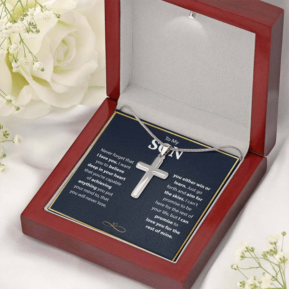 Minimalist Elegant Cross Pendant Necklace Stainless Steel Fashion OL Jewelry