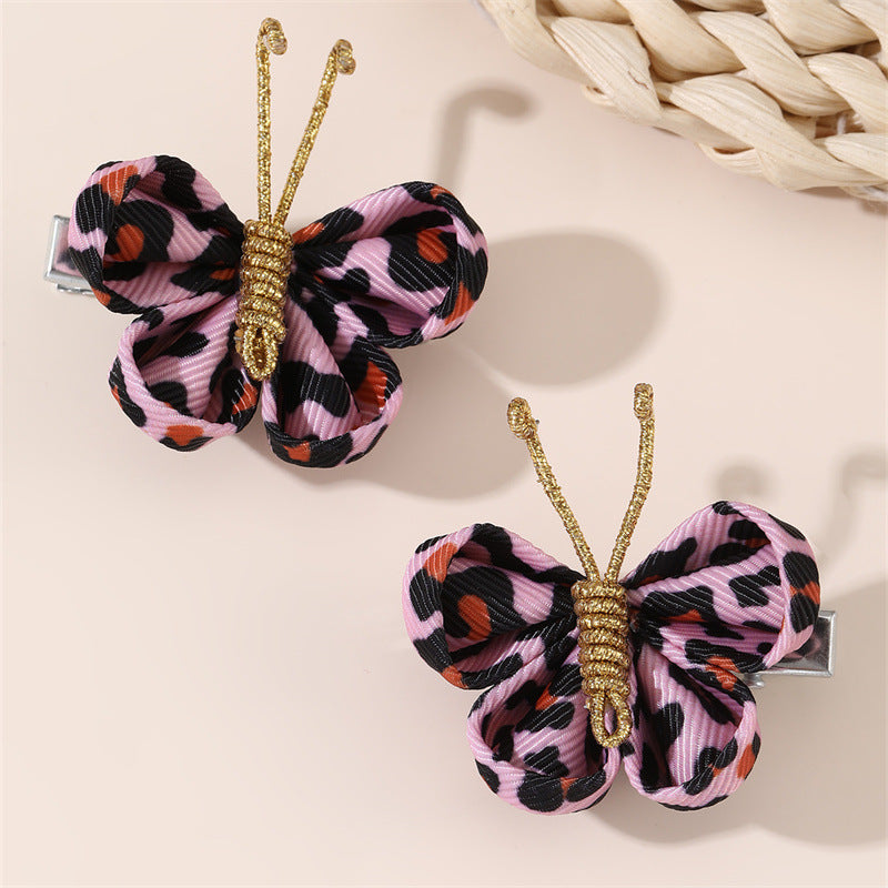 Natural Style Bow-Shaped Polyester Hair Clip for Girls with Ruffled and Mesh Details, Duckbill Hairpin in Princess Collection