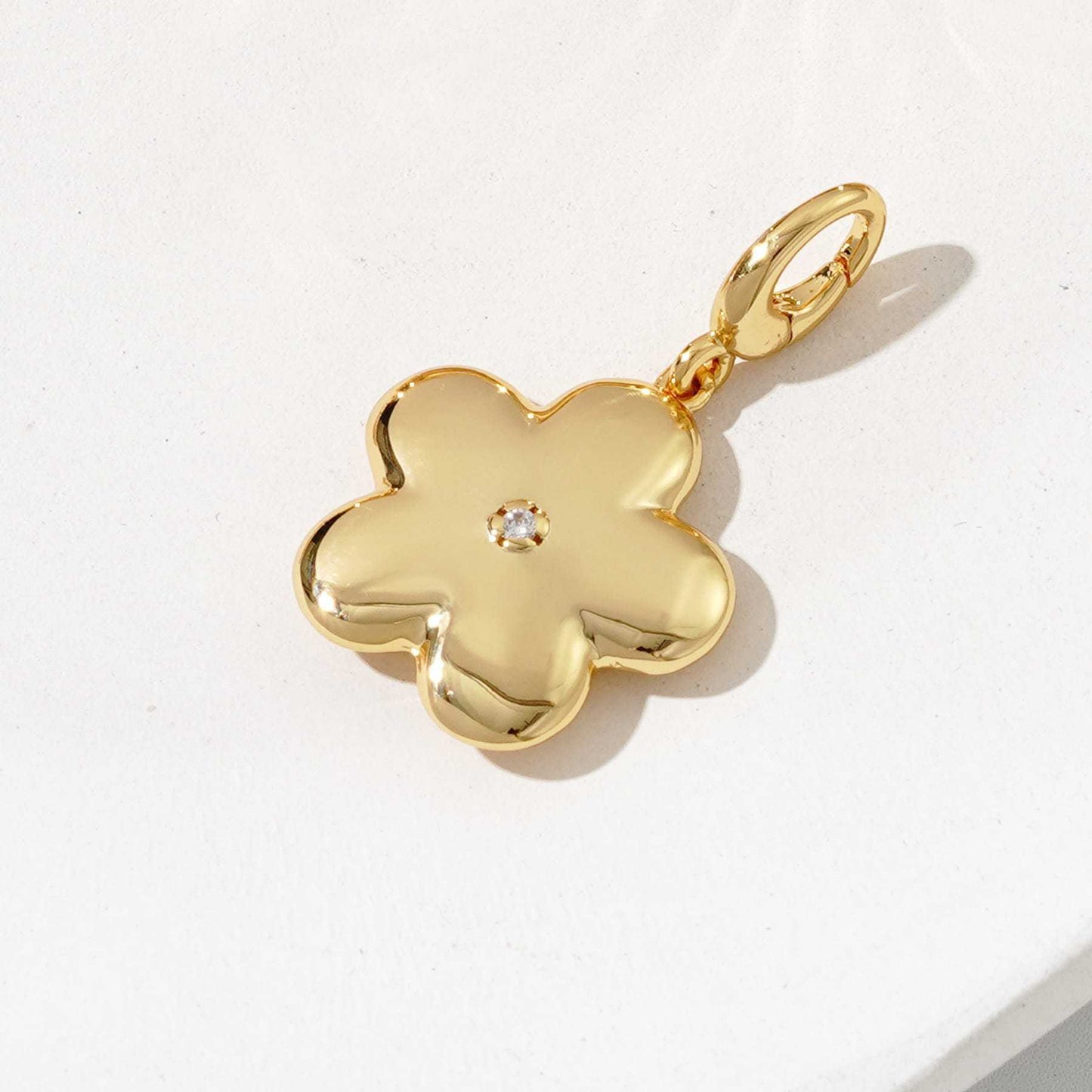 Sweet Floral Plant Stainless Steel Plated Keychain with Tassel for Women