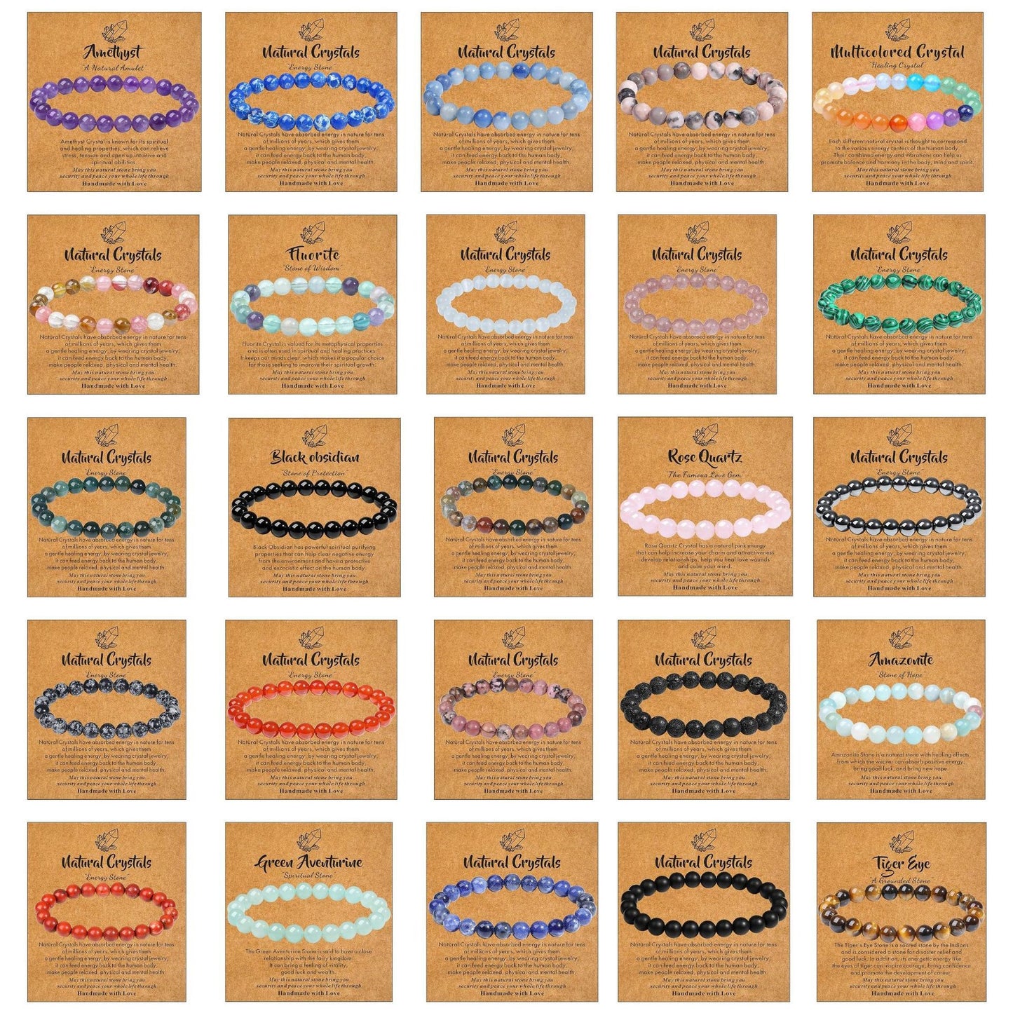 8mm Natural Turquoise Round Bead Stretch Bracelet Unisex Geometric Handmade Jewelry