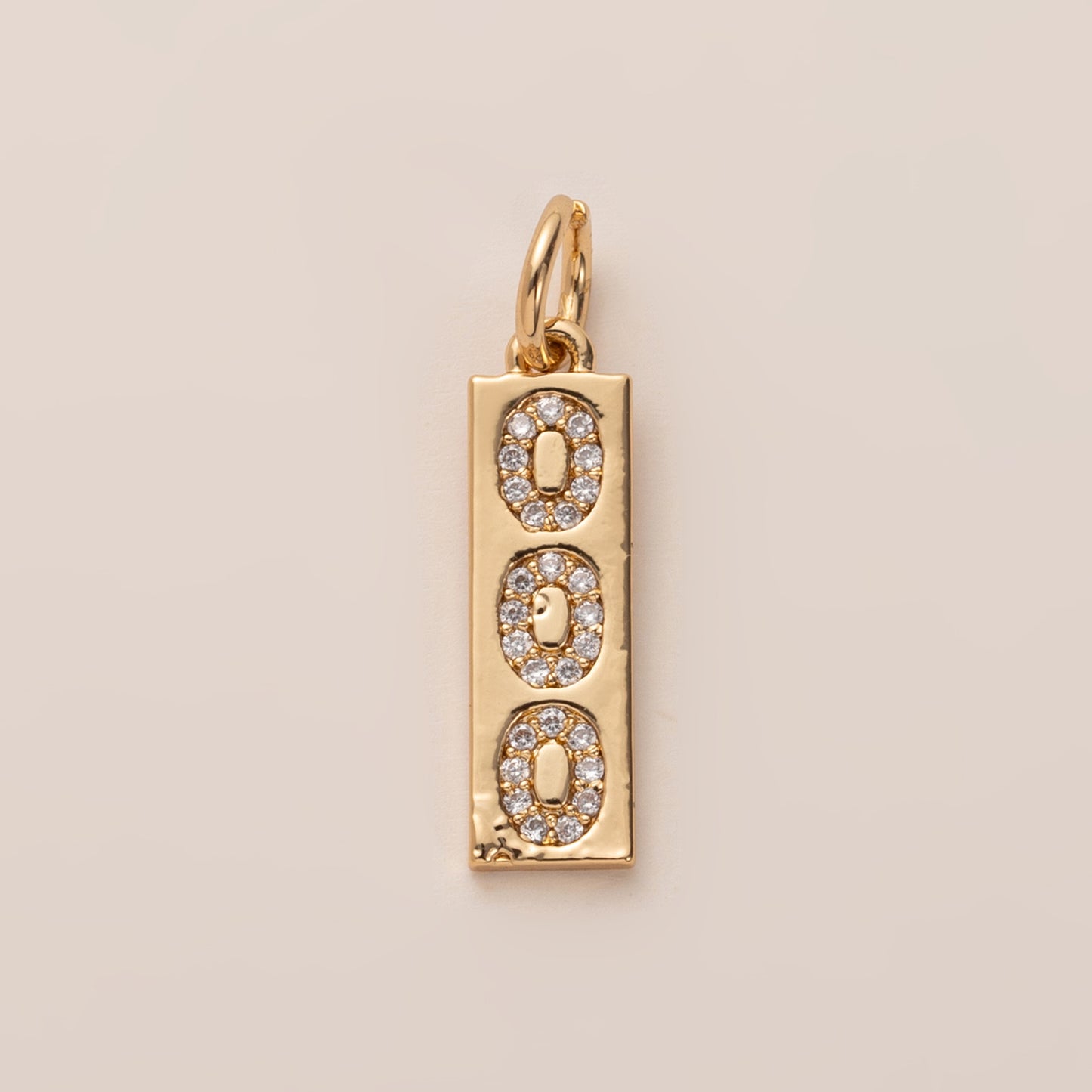 Vintage 18K Gold Plated Number Charm Bar Necklace for Unisex