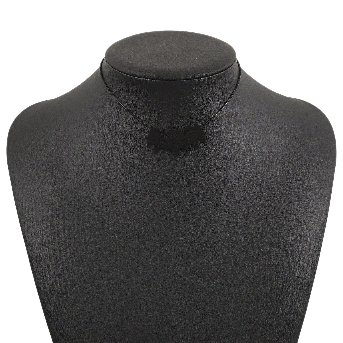 Collar con colgante de murciélago y araña espeluznante de Halloween para unisex con tela de fieltro y cuerda, accesorio gótico hecho a mano para fiestas