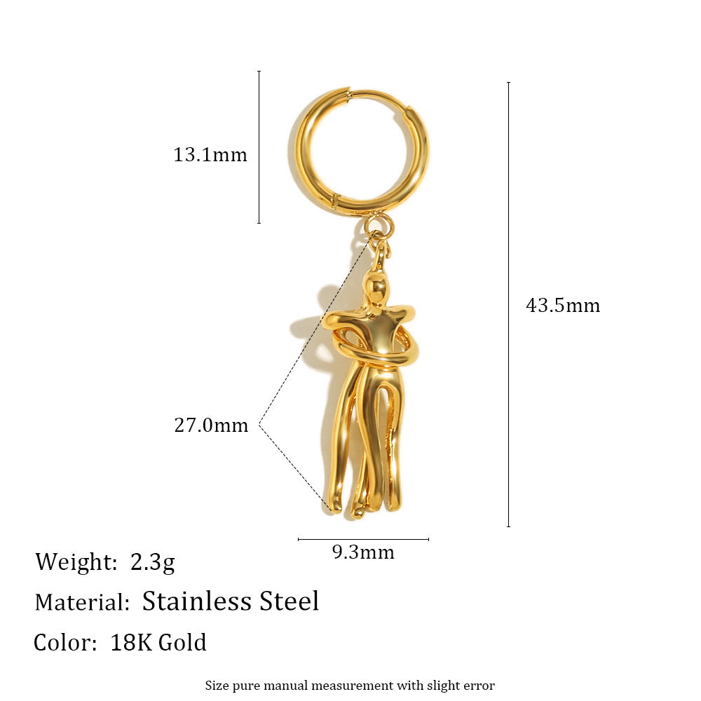18K Gold Plated Stainless Steel Animal Bee Coin Shell Cubic Zirconia Pendant Charm Bar