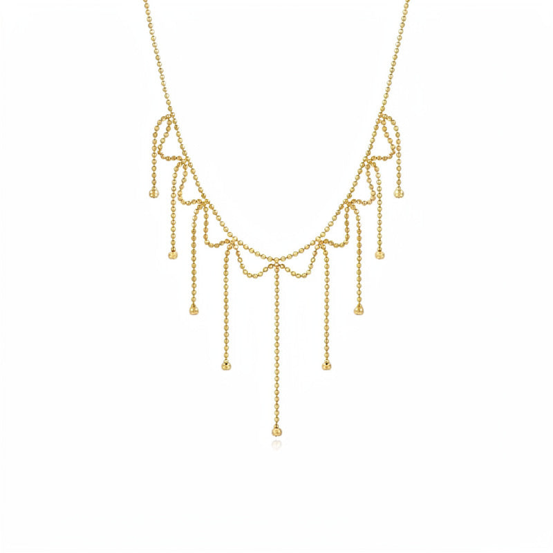 Collana girocollo geometrica minimalista da donna in metallo placcato, leggera