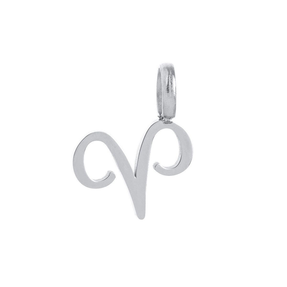 Minimalist Titanium Steel Plated Zodiac Charm Bar Necklace for Women