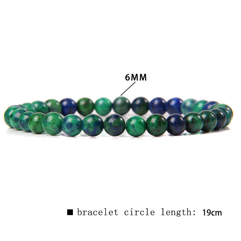 Elegant Casual Geometric Natural Agate Beaded Bracelet Unisex 6mm