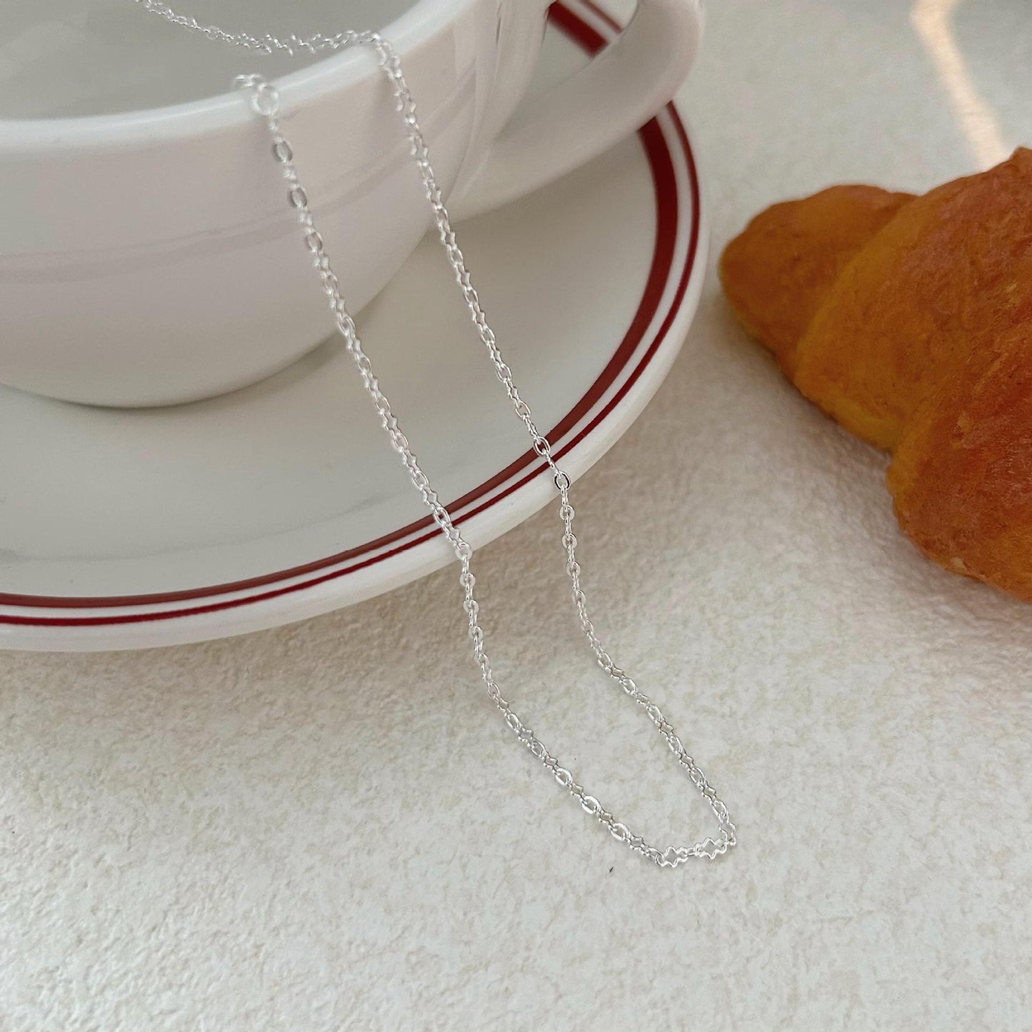 Minimalist Geometric Circle Pendant Necklace in 925 Sterling Silver with Plated Finish