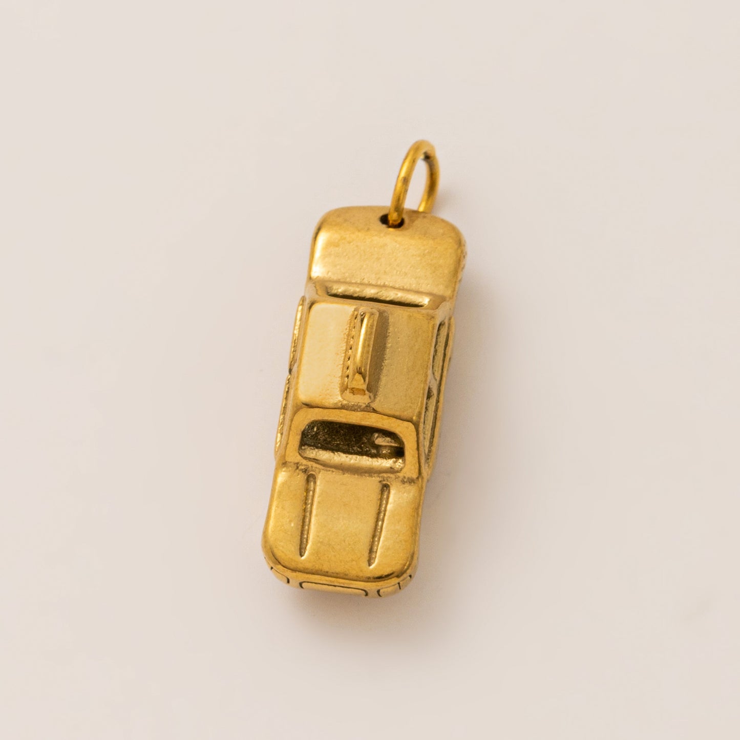 Vintage 18K Gold Plated Stainless Steel Heart Geometric Charm Bar Necklace for Unisex