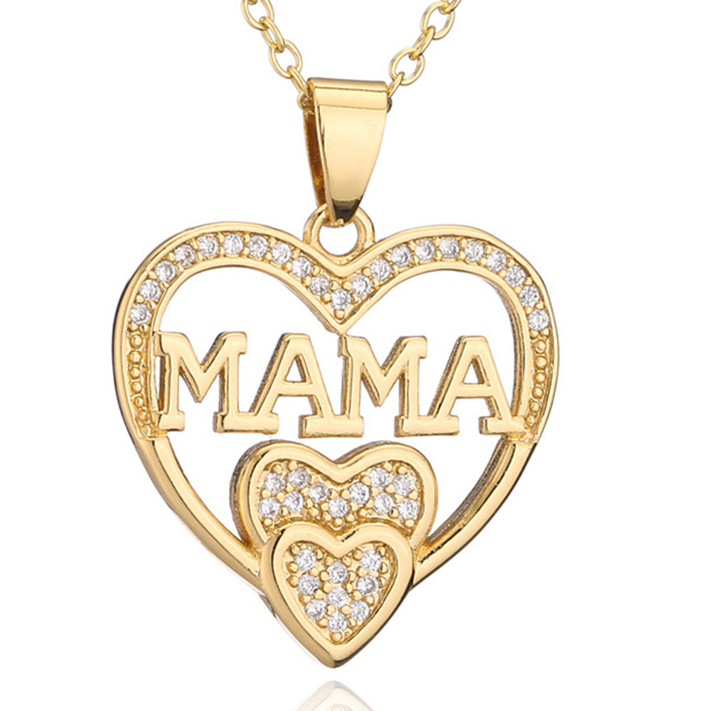 Minimalist Heart-Shaped Copper Pendant Necklace for Women with Geometric Design and Elegant Clavicle Chain