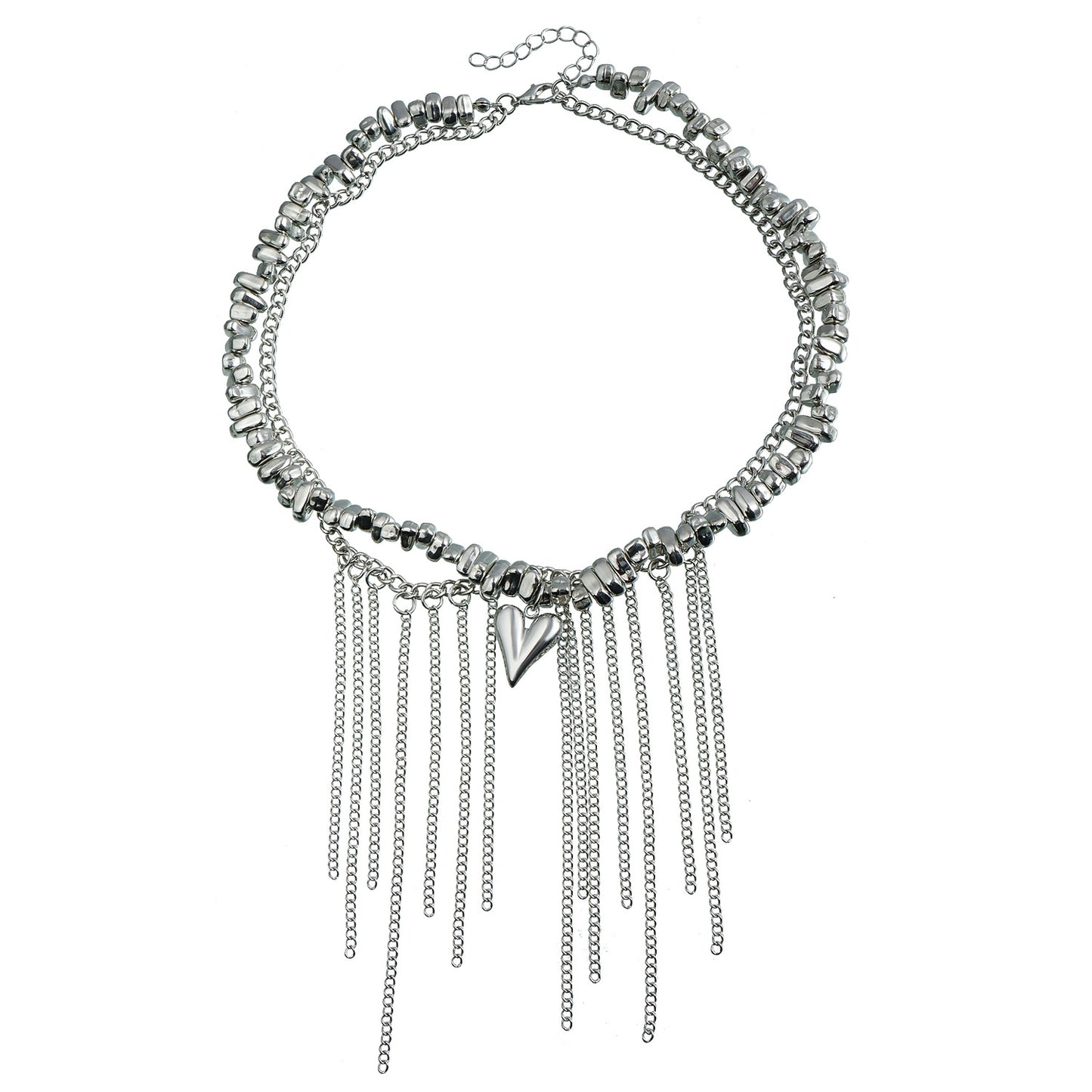 Fashionable Minimalist Heart-Shaped Alloy Pendant Necklace with Plated Finish for Women